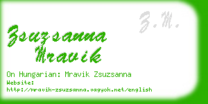 zsuzsanna mravik business card